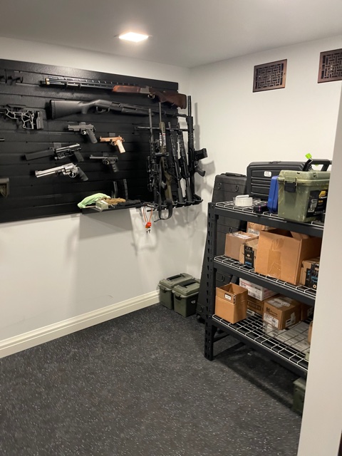 Guns stored inside vault room